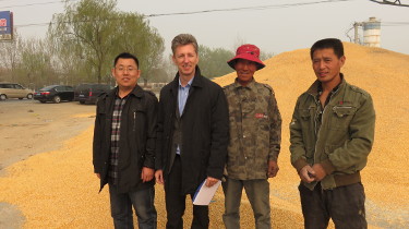 Prof. Krska visiting a local maize market near Beijing, China